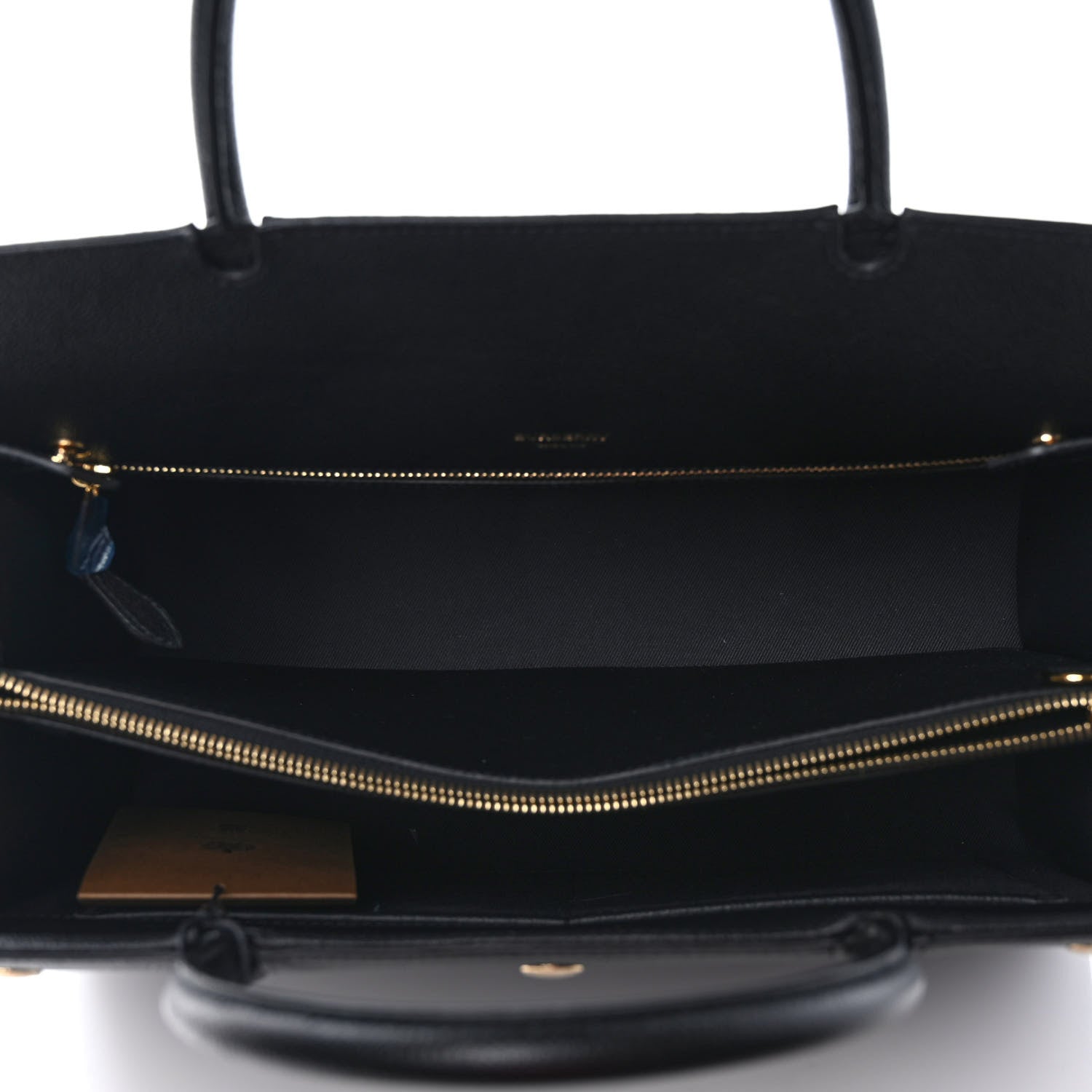 Burberry Grainy Calfskin Medium Title Bag Black 5 of 8
