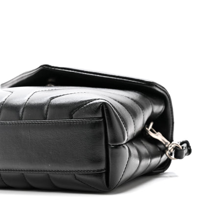 Saint Laurent Calfskin Y Quilted Monogram Toy Loulou Crossbody Bag Black 10 of 10