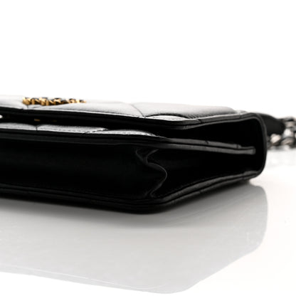 Chanel Lambskin Quilted Chanel 19 Wallet On Chain WOC Black 9 of 9