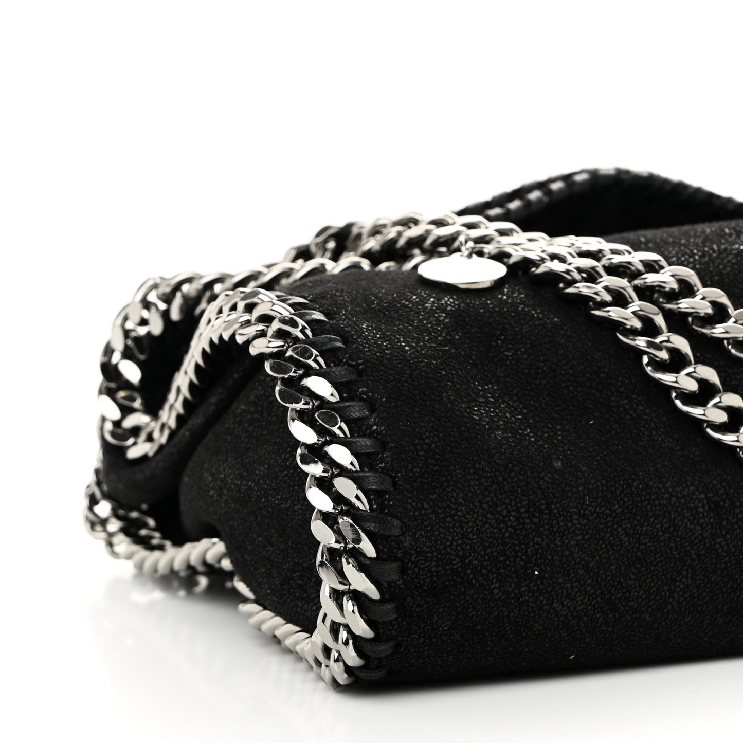 Shaggy Deer Mini Falabella Fold Over Tote Black