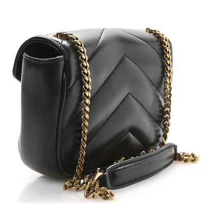 Saint Laurent Lambskin Chevron Quilted Mini Loulou Black 4 of 11