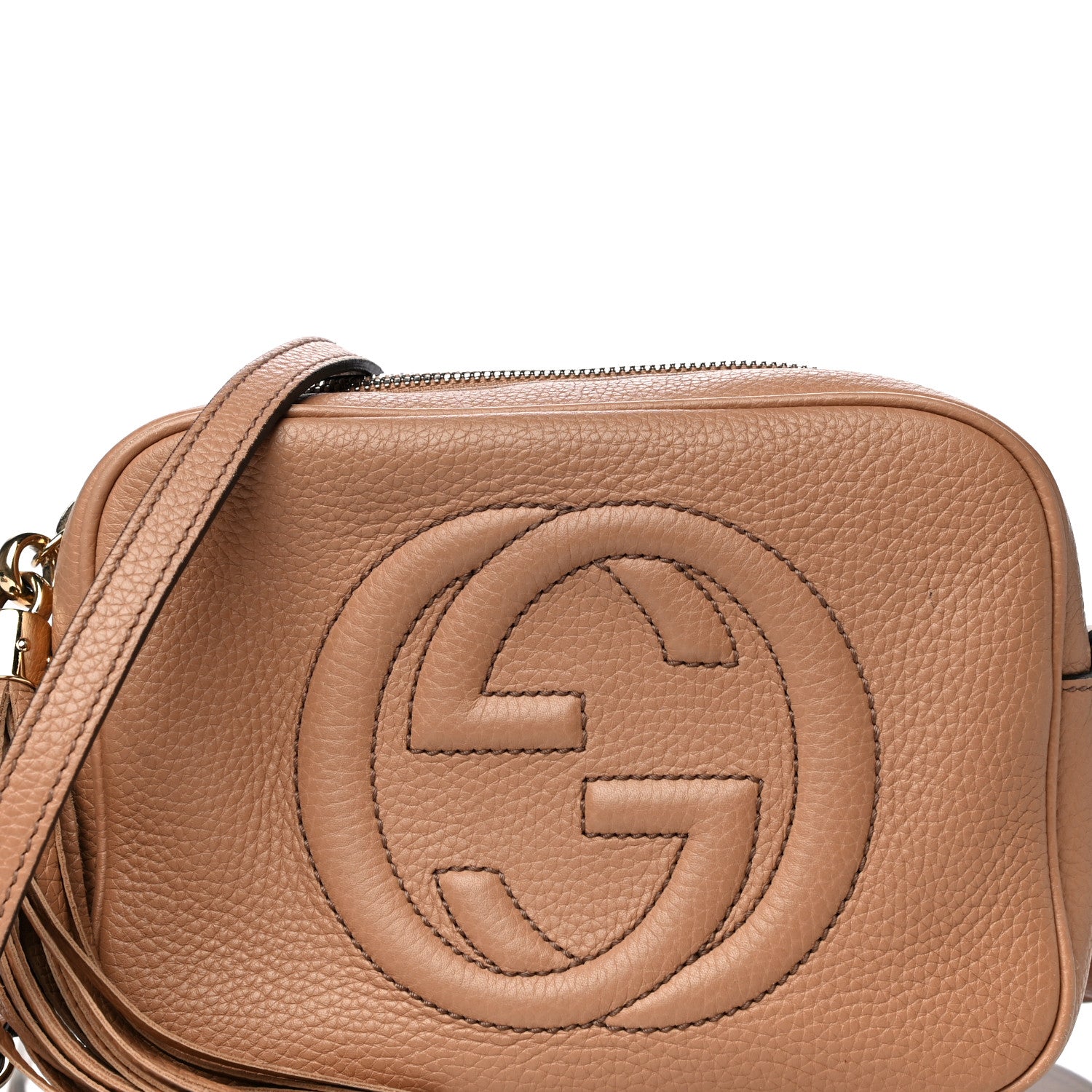 Gucci Pebbled Calfskin Small Soho Disco Bag Camelia 15 of 24