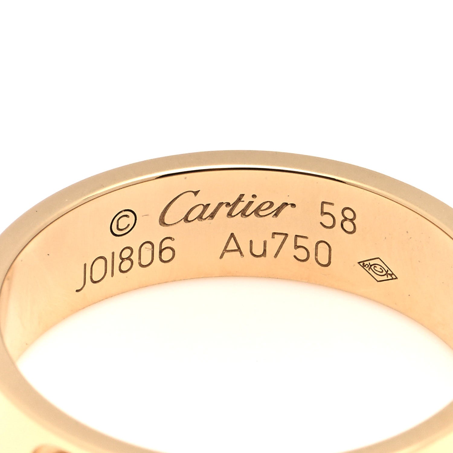 Cartier 18K Yellow Gold 5.5mm LOVE Ring 58 8.25 4 of 4