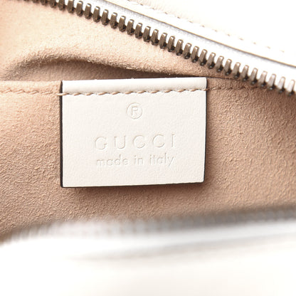 Gucci Calfskin Matelasse Small GG Marmont Chain Shoulder Bag White 6 of 10