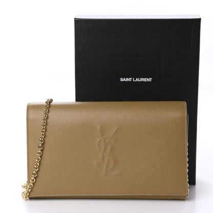 Saint Laurent Calfskin Belle de Jour Chain Clutch Beige 12 of 12