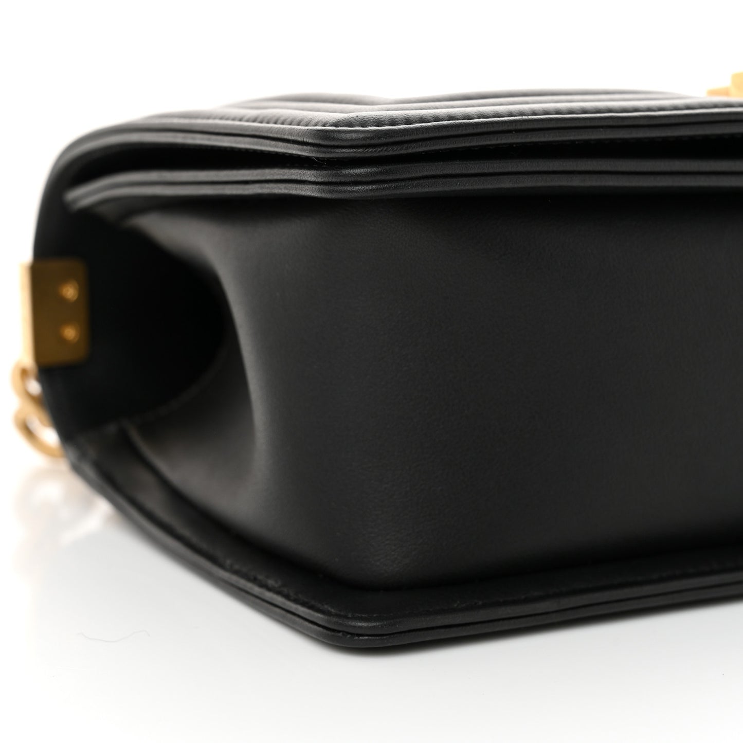 Calfskin Quilted Medium Boy Flap Black