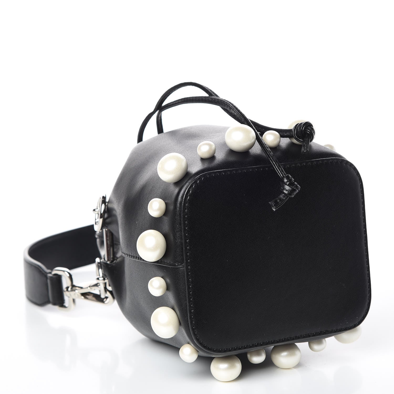 Fendi Vitello Liberty Pearl F is Fendi Mini Mon Tresor Bucket Bag Black 4 of 9