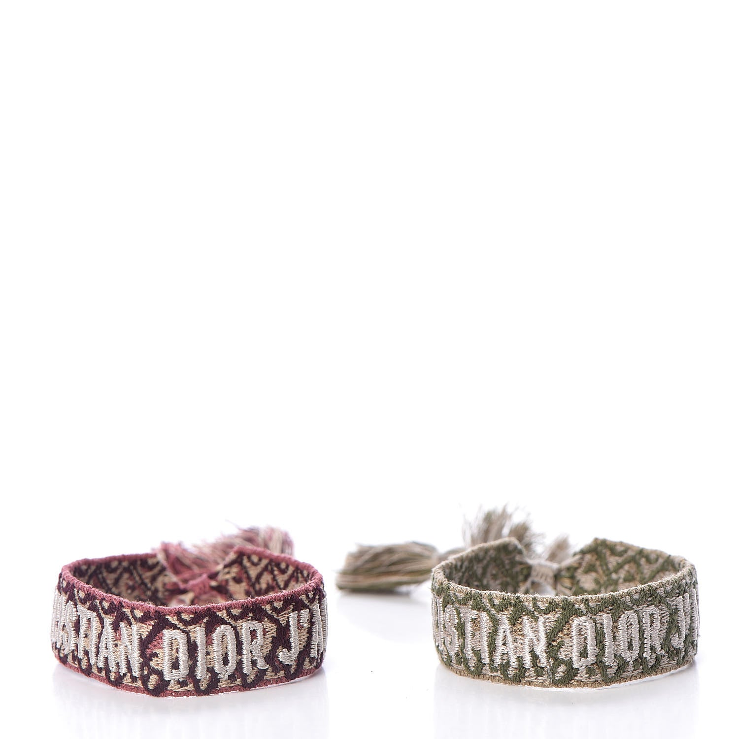 Christian Dior Woven Cotton J'Adior Friendship Bracelet Set 4 of 9