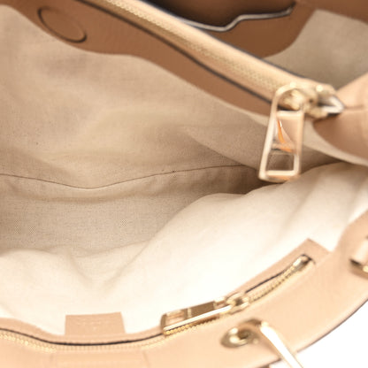 Gucci Pebbled Calfskin Medium Bamboo Shopper Tote Camelia 6 of 13