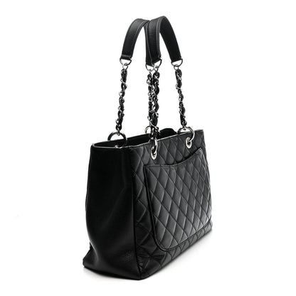 Chanel Caviar Quilted Grand Shopping Tote GST Black 3 of 12