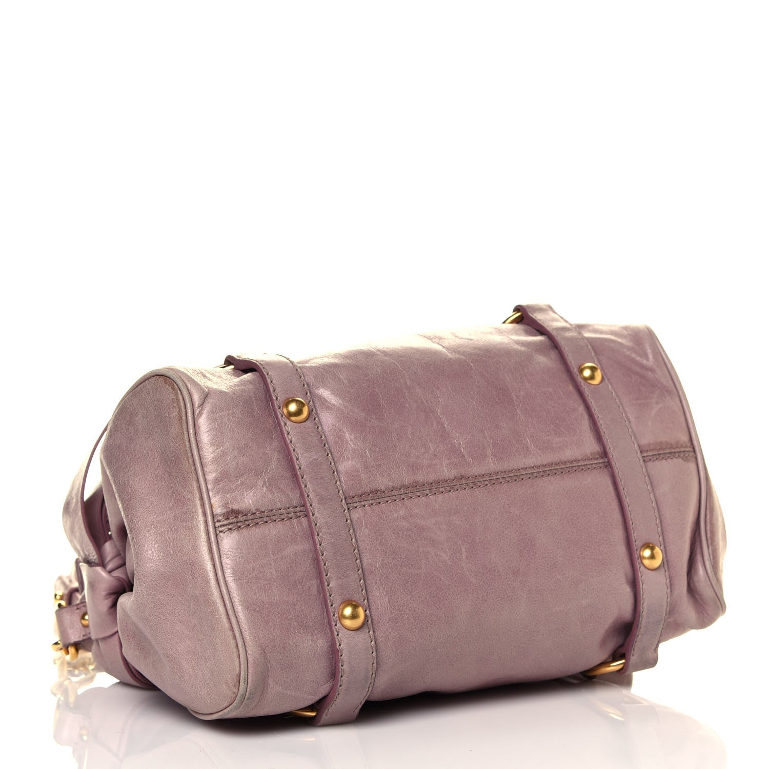 Miu Miu Vitello Lux Mini Bow Bag Mughetto 3 of 8