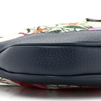 Gucci Canvas Flora Medium Jackie Hobo Blue Agata 9 of 9