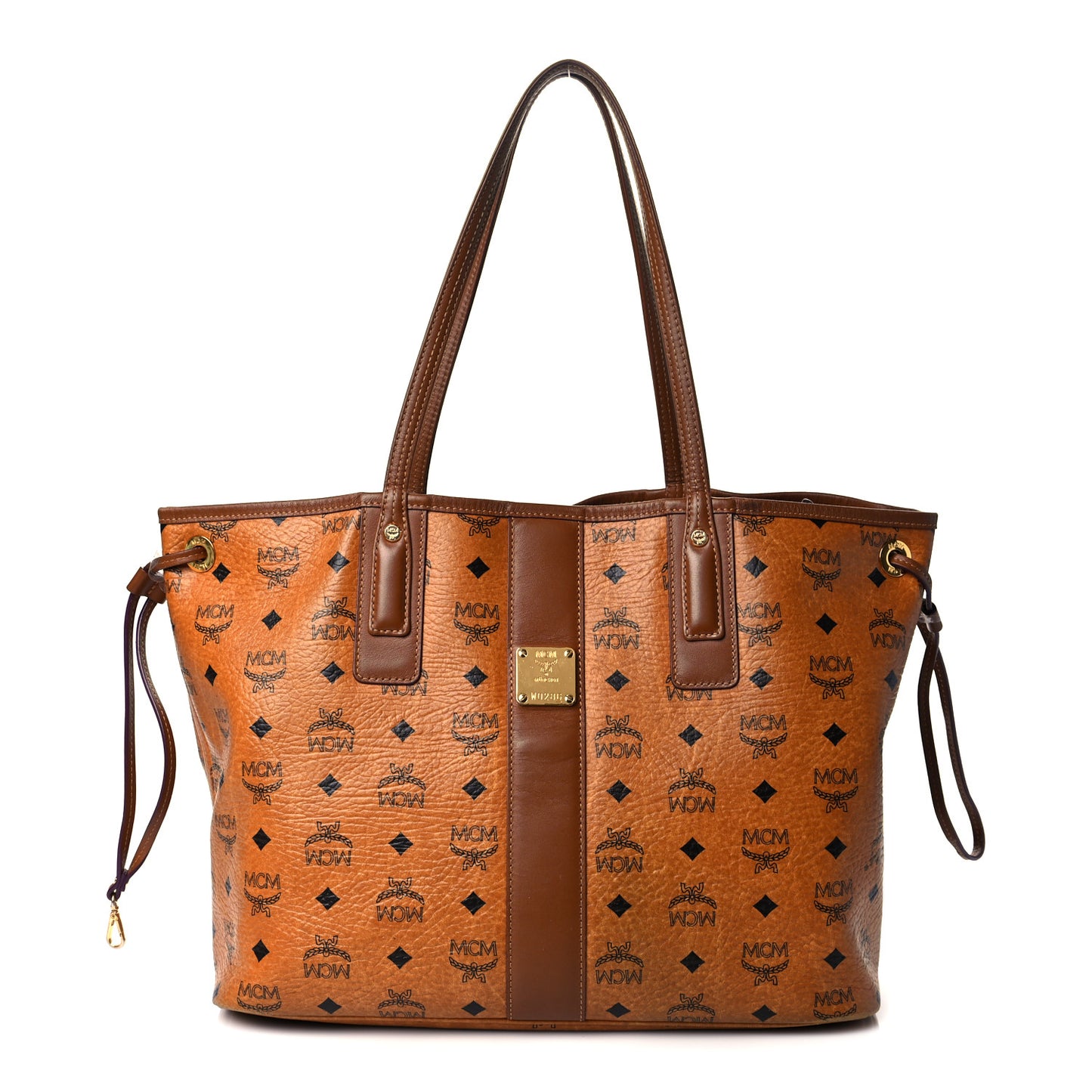 Visetos Medium Liz Reversible Shopper Tote Cognac