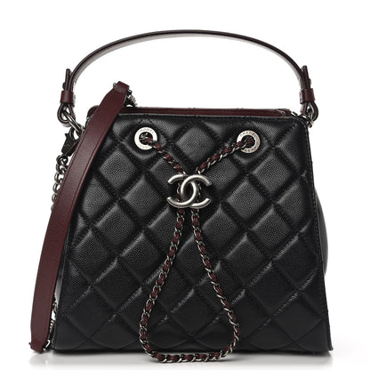 Chanel Caviar Quilted Small CC Bucket Bag Black 1 of 10