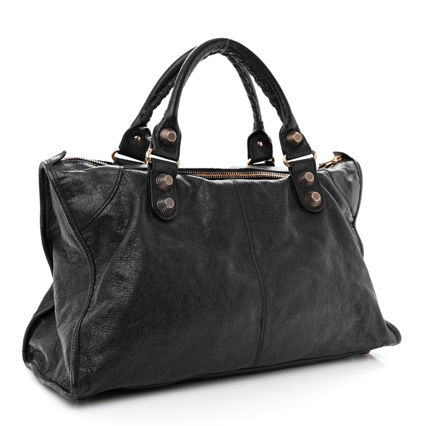 Agneau Giant 21 Rose Gold Hardware Work Black