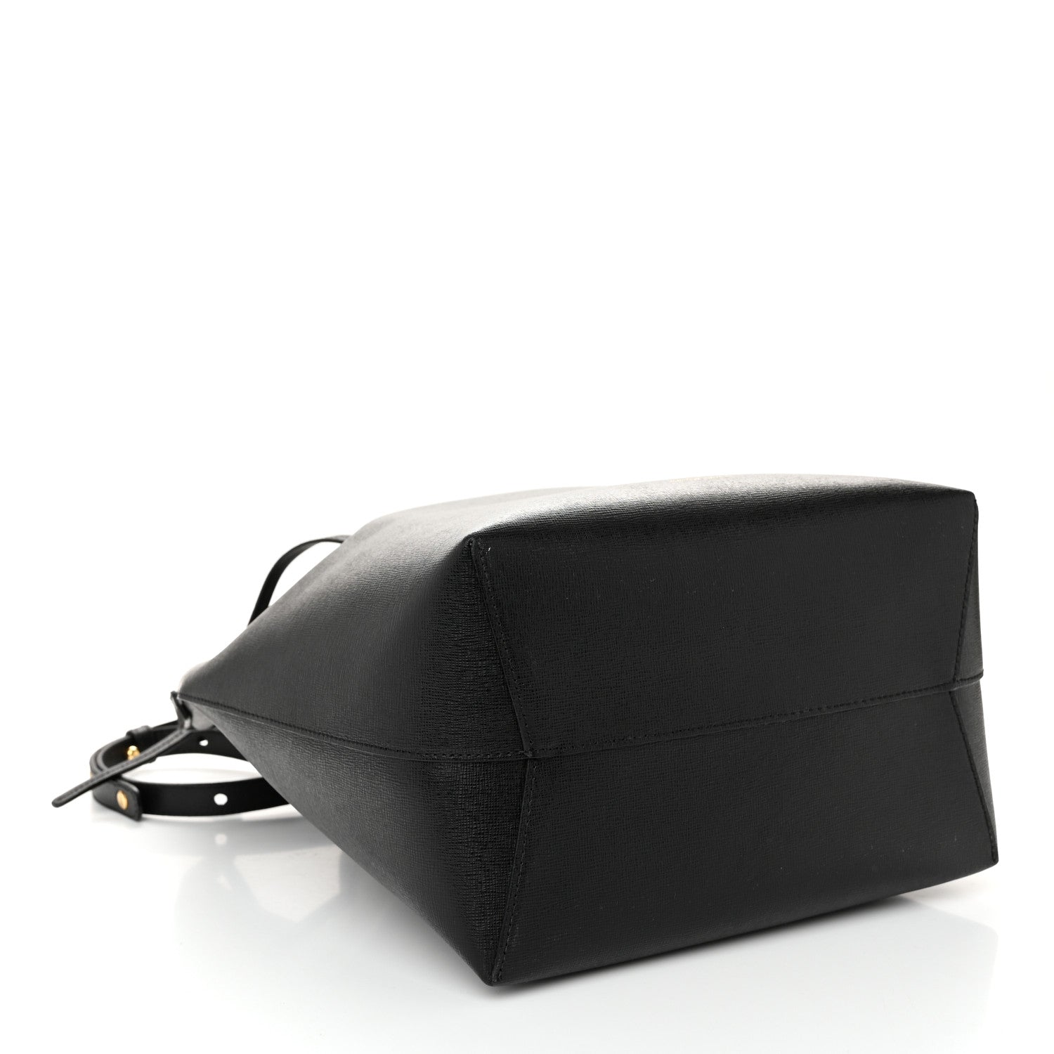 Mansur Gavriel Calfskin Mini Bucket Bag Black Royal Blu 5 of 12