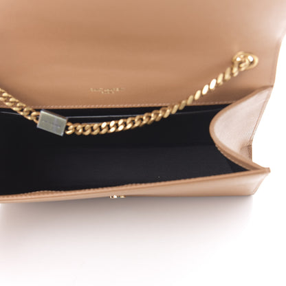 Saint Laurent Grain De Poudre Medium Monogram Kate Satchel Dark Beige 5 of 9