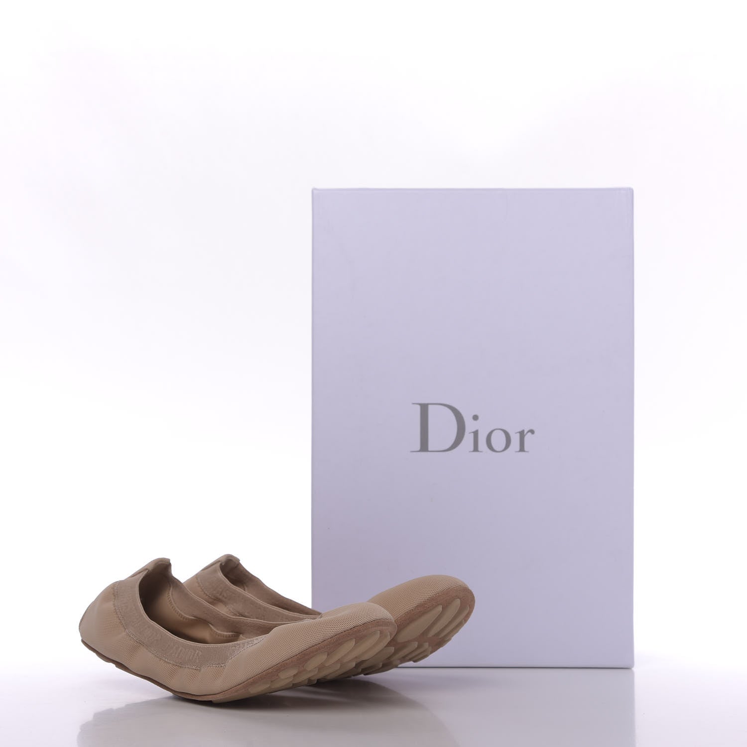 Christian Dior Micro Resille Academy Ballerina Flats 37.5 Nude 11 of 11