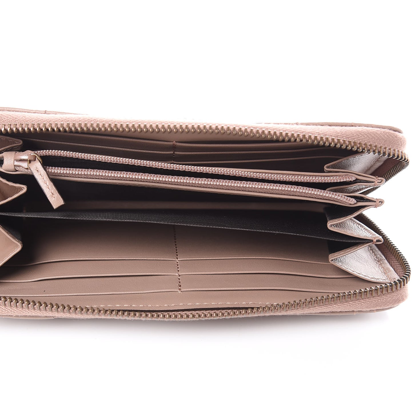 Calfskin Matelasse Pearly GG Marmont Zip Around Wallet Porcelain Rose