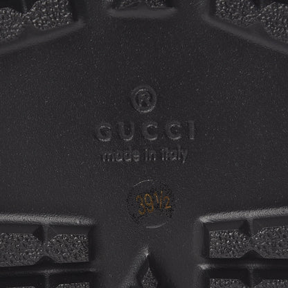 Gucci Metallic Nappa Silk Sunrise Heart Crossover Platform Lug Sole Sandals 39.5 Argento 6 of 9