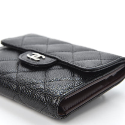 Chanel Caviar Quilted Compact Flap Wallet Black 6 of 9