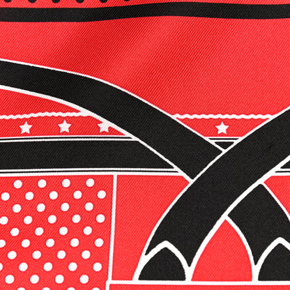 Hermes Silk Grand Manege Cut Bandana Love Scarf 65 Rouge Rose Black 8 of 8