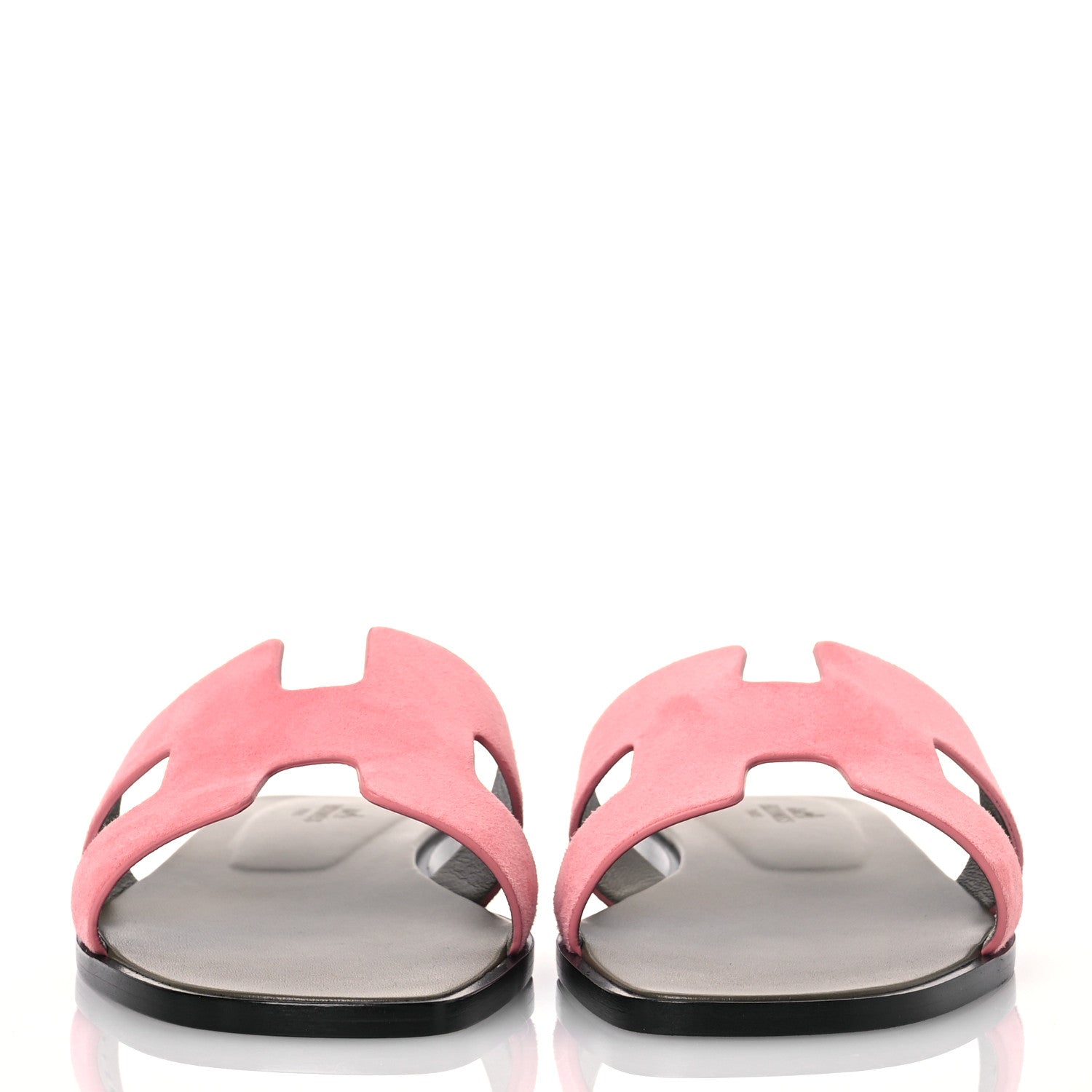 Hermes Suede Goatskin Oran Sandals 39.5 Rose Du Desert 2 of 9