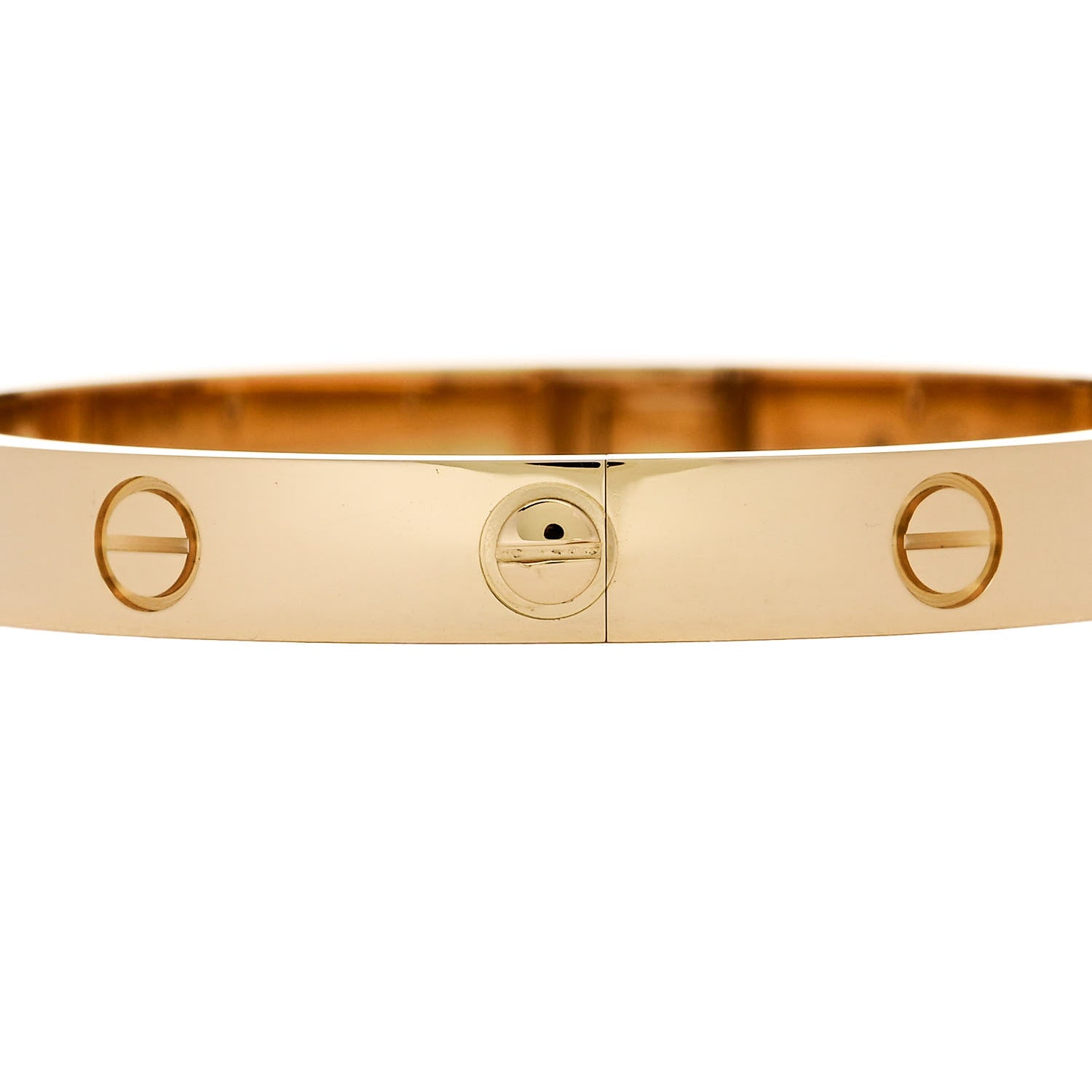 Cartier 18K Yellow Gold 4 Diamond LOVE Single Screw Bracelet 16 3 of 8