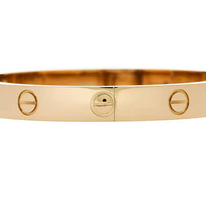Cartier 18K Yellow Gold 4 Diamond LOVE Single Screw Bracelet 16 3 of 8
