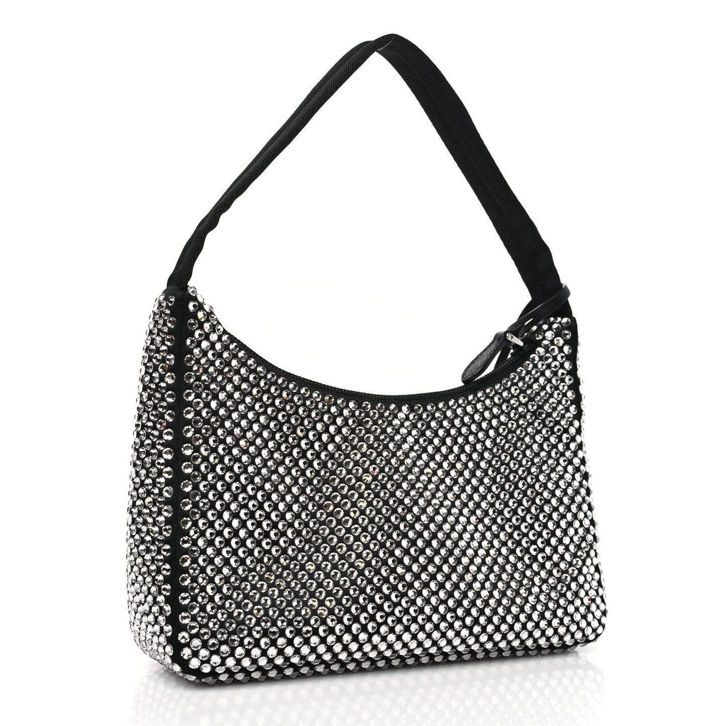 Satin Crystal Mini Re-Edition 2000 Bag Cristal