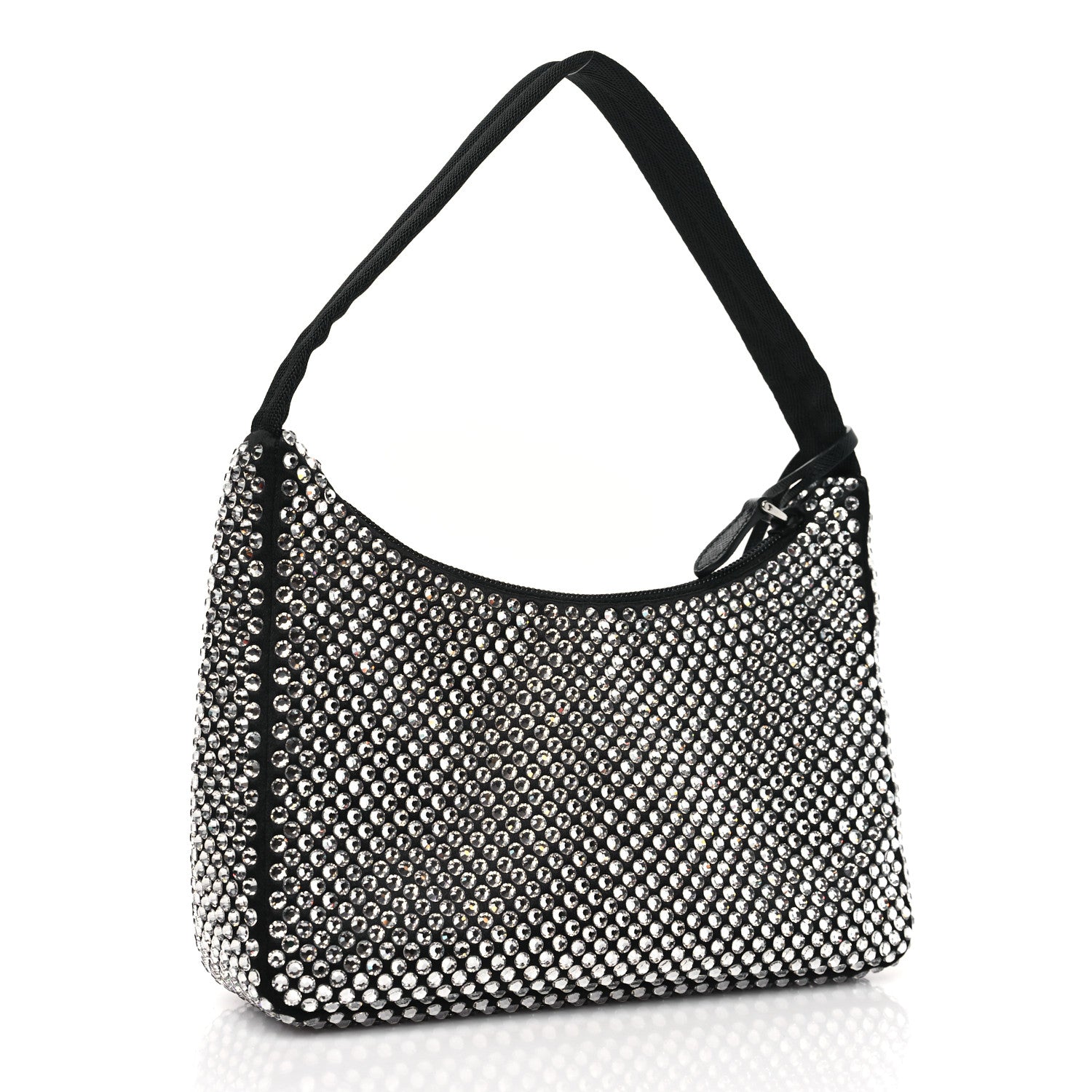 Prada Satin Crystal Mini Re-Edition 2000 Bag Cristal 3 of 9