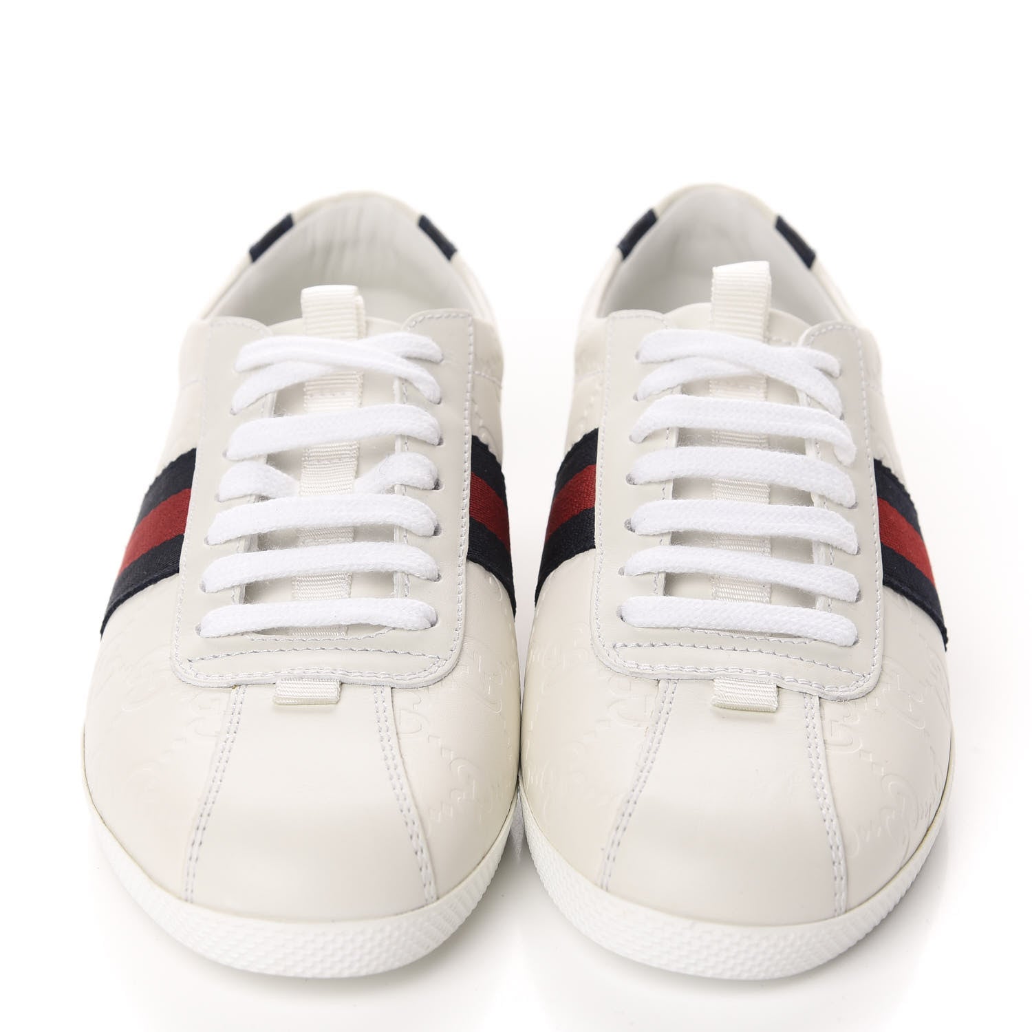 Gucci Guccissima Womens Web Sneakers 36.5 White 2 of 10