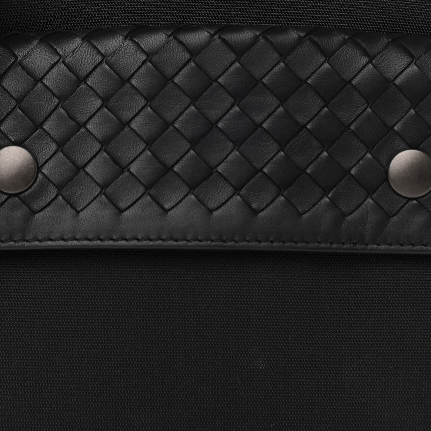 Bottega Veneta Nappa Intrecciato Nylon High Tech Crossbody Pouch Black 8 of 10