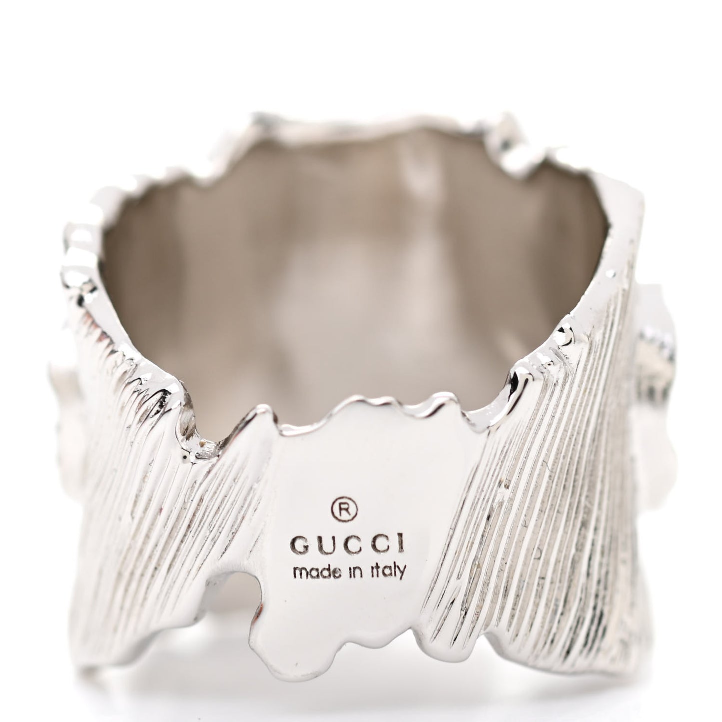 Metal Crystal GG Ring S Silver Blue