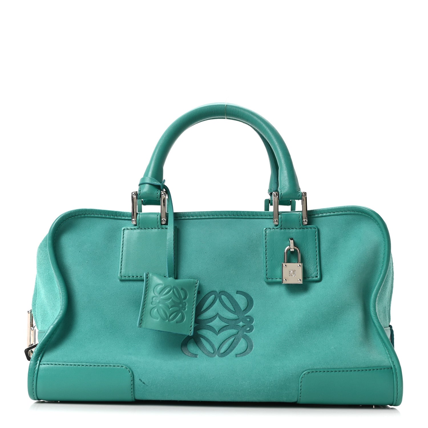 Loewe Suede Calfskin Amazona 28 Turquoise 1 of 9
