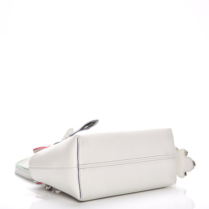 Fendi Vitello Dolce Crystal Croc Tail Mini By The Way Boston Bag White Ice Multicolor 4 of 8