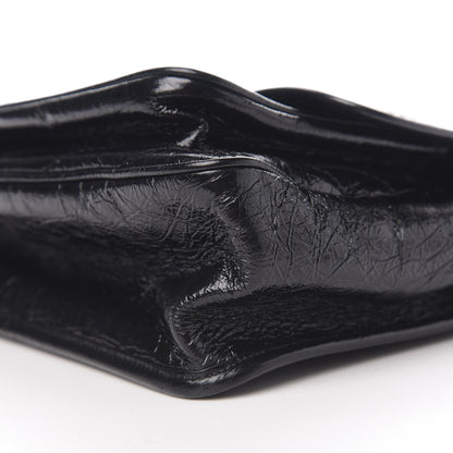 Saint Laurent Crinkled Calfskin Matelasse Monogram Medium Niki Chain Satchel Black 8 of 9