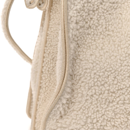 Fendi Curly Shearling Shiny Nappa Medium Peekaboo I SEE U Satchel White 11 of 12