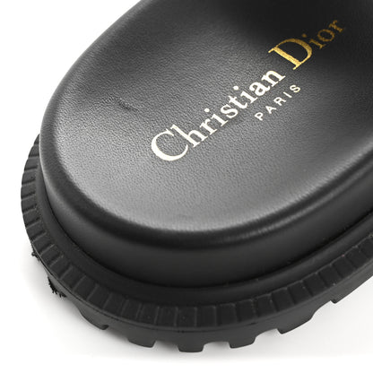 Christian Dior Lambskin Dioract 10mm Slide Sandals 41 Black 10 of 11