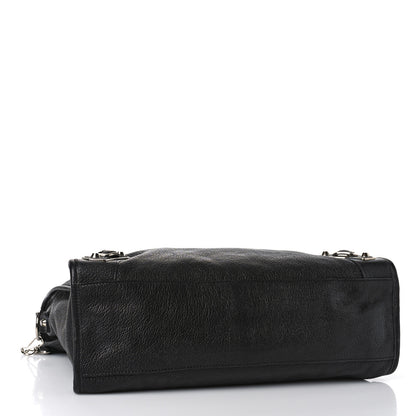 Balenciaga Chevre Silver Metallic Edge Hardware City Black 4 of 8