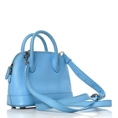 Balenciaga Signature Grained Calfskin Logo XXS Ville Top Handle Bag Baby Blue Black 3 of 9