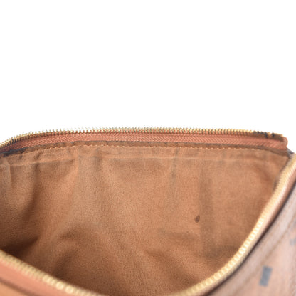 MCM Visetos Liz Shopper Tote Pouch Cognac 9 of 12