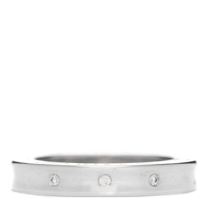 Tiffany Sterling Silver 3 Diamond 1837 Ring 48 4.5 1 of 5