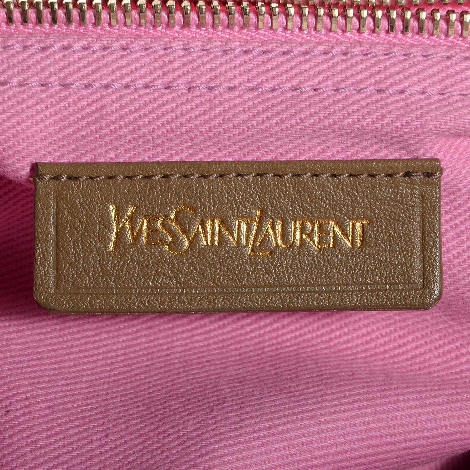 Saint Laurent Calfskin Canvas Medium Muse Two Taupe Pink 6 of 9