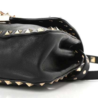 Valentino Garavani Vitello Mini Rockstud Flap Saddle Crossbody Bag Black 8 of 8