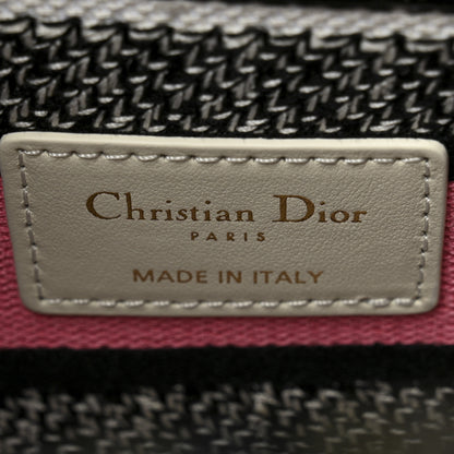 Christian Dior Canvas Embroidered Butterfly Floral Print Medium Lady D-Lite  Multicolor 6 of 11