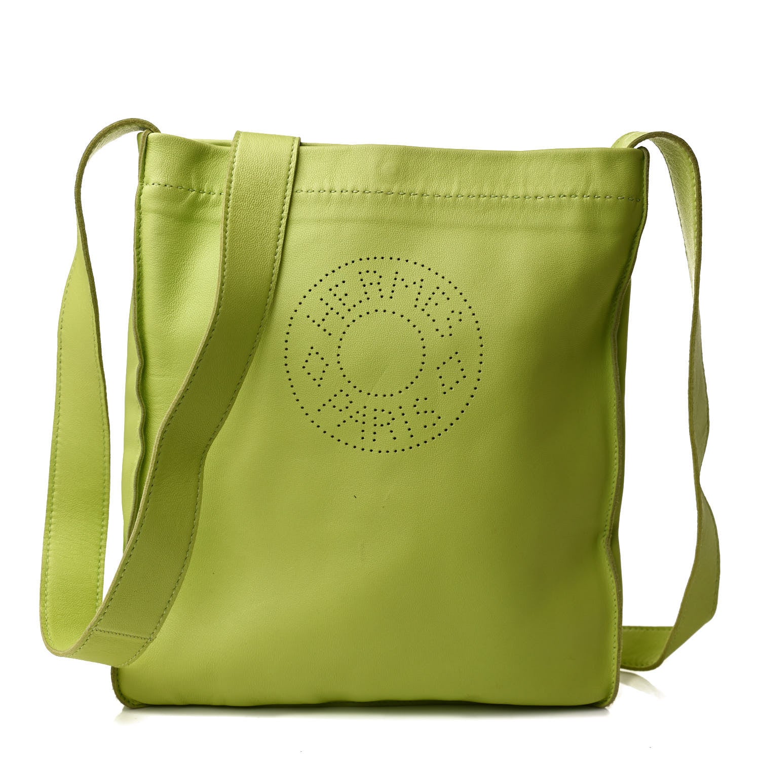 Hermes Lambskin Clou De Selle Pouch Kiwi 6 of 10