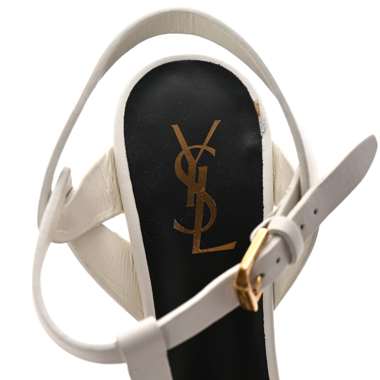 Calfskin Tribute 105 Platform Sandals 38.5 Porcellana
