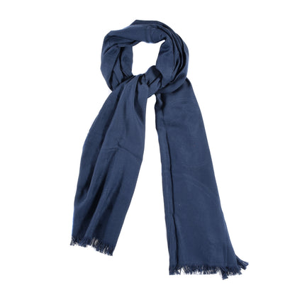 Hermes Cashmere Silk New Libris Stole Bleu Noir 1 of 3