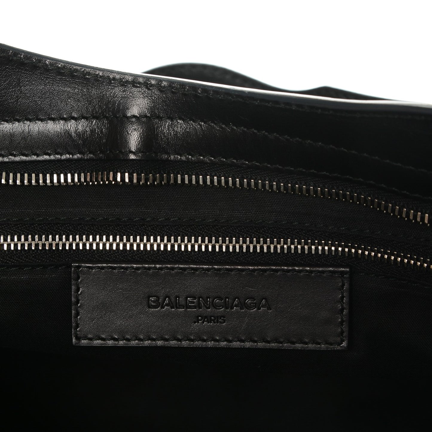 Smooth Calfskin Metallic Patent Giant 12 Silver Hardware City Black Gris